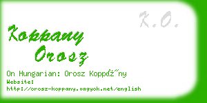 koppany orosz business card